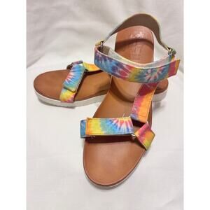 Jellypop Rainbow Colors Sandals Women’s Size 8 Excellent Condition